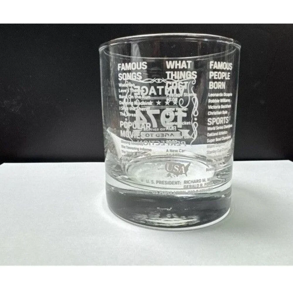 1974 Whiskey Glasses Birthday Gifts for WomenMenBridesmaidMothers Fathers...